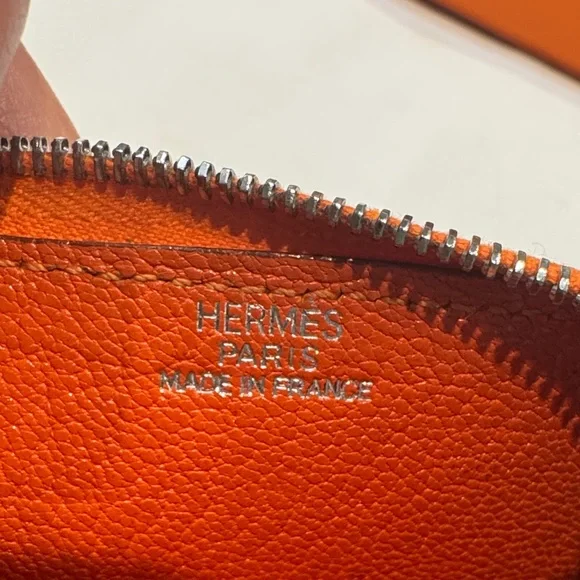 Authentic Hermes Orange Card Holder - Picture 13 of 16